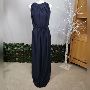KOH KOH Navy Blue Long Sleeveless DRESS [SIZE LARGE]‎